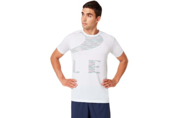 Image of Oakley Enhance Big Qd Short Sleeve Tee - Mens, White, Medium, 458094-100-M