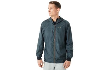 Image of Oakley Enhance Emboss 8.7 Wind Jacket - Mens, Dark Slate, 2XL, 412591-94A-XXL