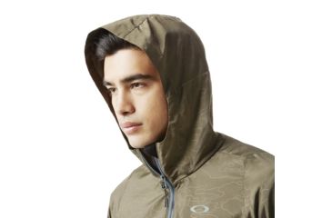 Image of Oakley Enhance Emboss Wind Jacket 8.7 - Mens, Canteen, Large, 412591-87Y-L