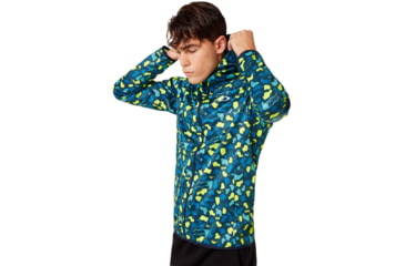 Image of Oakley Enhance Graphic Knit Hoody 9.7 - Mens, Blue Storm Print, Small, 412821-66V-S