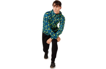 Image of Oakley Enhance Graphic Knit Hoody 9.7 - Mens, Blue Storm Print, Small, 412821-66V-S