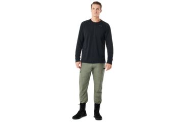 Image of Oakley Enhance Long Sleeve Crew 8.7.02 - Mens, Blackout, 2XL, 434249-02E-XXL