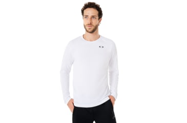Image of Oakley Enhance Long Sleeve Crew 8.7.02 - Mens, White, Large, 434249-100-L