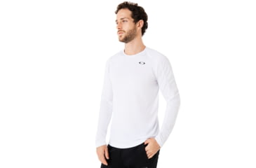 Image of Oakley Enhance Long Sleeve Crew 8.7.02 - Mens, White, Large, 434249-100-L