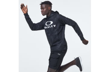 Image of Oakley Enhance Mobility Fleece Hoody - Mens, Black Print, 2XL, FOA400151-00G-XXL