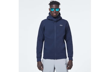 Image of Oakley Enhance Mobility Fleece Jacket - Mens, Black Iris, Small, FOA400152-6DG-S
