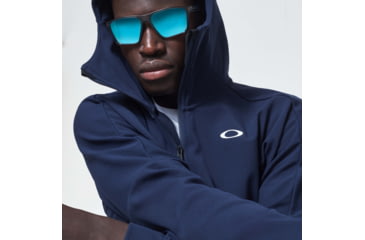 Image of Oakley Enhance Mobility Fleece Jacket - Mens, Black Iris, Small, FOA400152-6DG-S