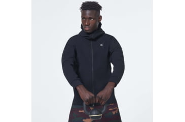 Image of Oakley Enhance Mobility Fleece Jacket - Mens, Blackout, Extra Large, FOA400152-02E-XL