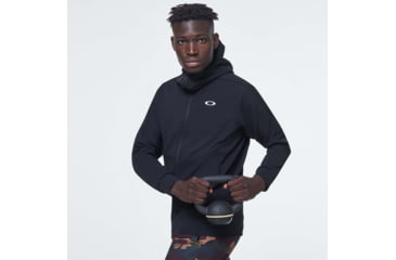 Image of Oakley Enhance Mobility Fleece Jacket - Mens, Blackout, Extra Large, FOA400152-02E-XL