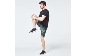 Image of Oakley Enhance Mobility Shorts - Mens, Green Print, Large, FOA400171-78Y-L