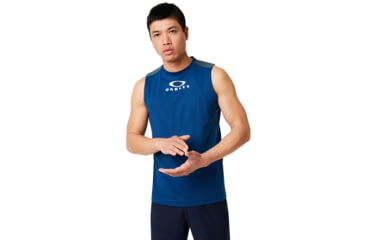 Image of Oakley Enhance No Sleeves Crew 9.0 - Mens, Dark Blue, Extra Large, 457720-609-XL