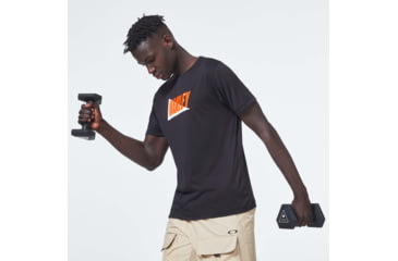Image of Oakley Enhance Qd Short Sleeve Tee Mix 10.0 - Mens, Blackout, Medium, FOA400159-02E-M