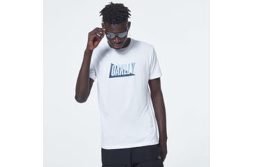 Image of Oakley Enhance Qd Short Sleeve Tee Mix 10.0 - Mens, White, 2XL, FOA400159-100-XXL