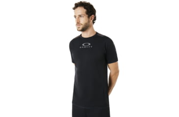 Image of Oakley Enhance Short Sleeve Crew 8.7.02 - Mens, Blackout, Large 434250-02E-L