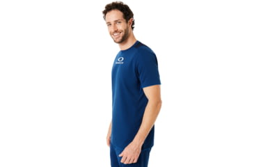 Image of Oakley Enhance Short Sleeve Crew 8.7.02 - Mens, Dark Blue, Extra Large, 434250-609-XL
