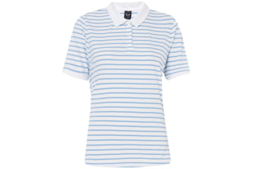 Image of Oakley Enjoy Striped Golf Polo Short Sleeve - Womens, White, Small, 532357-100-S