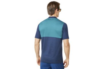 Image of Oakley Ergonomic Evolution Polo Short Sleeve - Mens, Dark Blue Med Htr, Large 434326-6E2-L