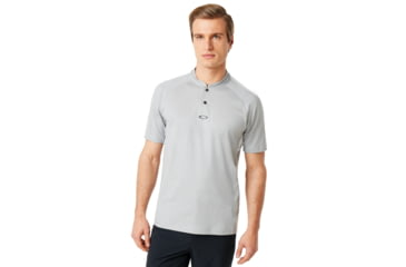 Image of Oakley Ergonomic Evolution Polo Short Sleeve - Mens, Granite Heather, Small, 434326-24L-S