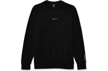 Image of Oakley Evolution Patch Crewneck Sweatshirt - Mens, Blackout, Extra Large, FOA400454-02E-XL