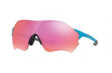 Image of Oakley EVZERO RANGE A OO9337 Sunglasses 933703-38 - Matte Sky Blue Frame, Prizm Trail Lenses