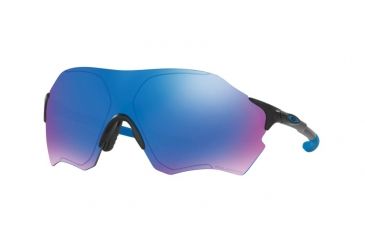 Image of Oakley EVZERO RANGE OO9327 Sunglasses 932707-38 - Matte Black Frame, Sapphire Iridium Polarized Lenses