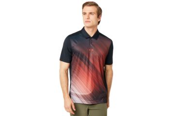 Image of Oakley Exploded Ellipse Golf Polo Short Sleeve - Mens, Blackout, 2XL, 434310-02E-XXL