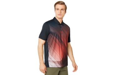 Image of Oakley Exploded Ellipse Golf Polo Short Sleeve - Mens, Blackout, 2XL, 434310-02E-XXL