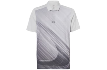 Image of Oakley Exploded Ellipse Golf Polo Short Sleeve - Mens, Light Grey, 2XL, 434310-202-XXL