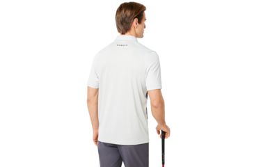 Image of Oakley Exploded Ellipse Golf Polo Short Sleeve - Mens, Light Grey, Large, 434310-202-L