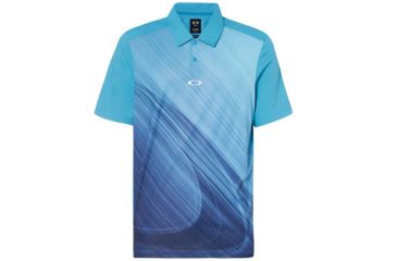 Image of Oakley Exploded Ellipse Short Sleeve Golf Polo - Mens, Stormed Blue, 2XL, 434310CRS-6SB-XXL