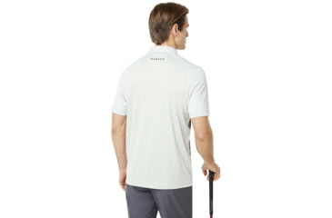 Image of Oakley Exploded Ellipse Short Sleeve Golf Polo - Mens, Light Grey, Extra Small, 434310CRS-202-XS