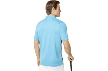 Image of Oakley Exploded Ellipse Short Sleeve Golf Polo - Mens, Stormed Blue, Extra Large, 434310CRS-6SB-XL