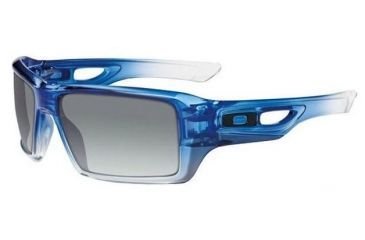 Image of Oakley Eyepatch 2 Blue/Clear Fade Frame w/ Black Grey Gradient Lenses Sunglasses OO9136-02