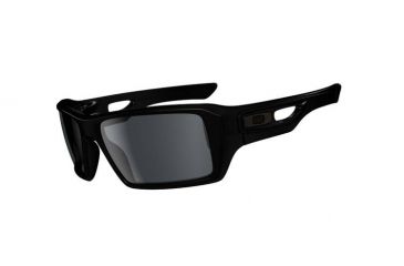 Image of Oakley Eyepatch 2 Polished Black Frame w/ Grey Lenses Men's Sunglasses OO9136-13