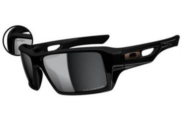 Image of Oakley Eyepatch 2 Sunglasses - Troy Lee Design Polished Black Frame and Black Iridium Polarized Lens OO9136-16