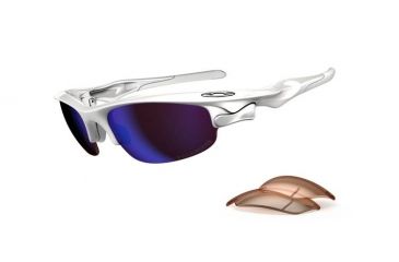 Image of Oakley Fast Jacket Sunglasses, Polished White Frame, G30 Polar &amp; VR50 Lens OO9097-06