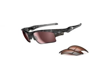 Image of Oakley Fast Jacket XL Sunglasses - Black Plaid Frame w/ G30Polar &amp; VR50 Lenses OO9156-06