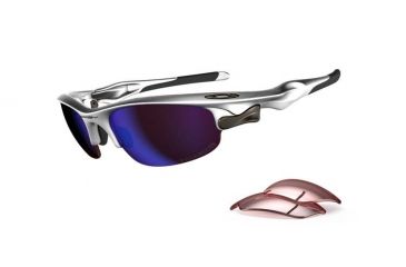 Image of Oakley Fast Jacket Asian Fit Silver Frame w/ G30 Iridium Lenses Sunglasses OO9162-07