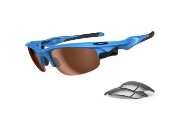 Image of Oakley Fast Jacket Asian Fit Sky Blue Frame w/ VR50 Lenses Sunglasses OO9162-04