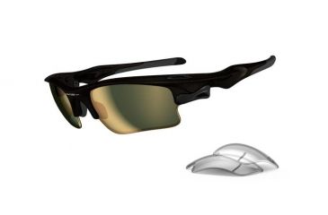 Image of Oakley Fast Jacket Asian Fit XL Brown Sugar Frame w/ VR50 Gold Iridium Lenses Sunglasses OO9163-05