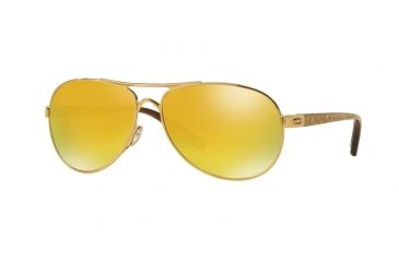 Image of Oakley Feedback Womens Sunglasses 407928-59 - Polished Gold Frame, 24K Iridium Lenses