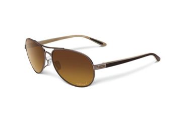 Image of Oakley Feedback Womens Sunglasses, Polished Chocolate Frame, Brown Gradient Polarized OO4079-06