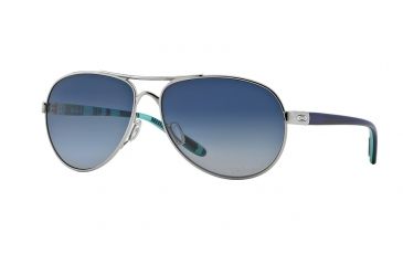 Image of Oakley FEEDBACK OO4079 Single Vision Prescription Sunglasses OO4079-407907-59 - Lens Diameter 59 mm, Frame Color Polished Chrome