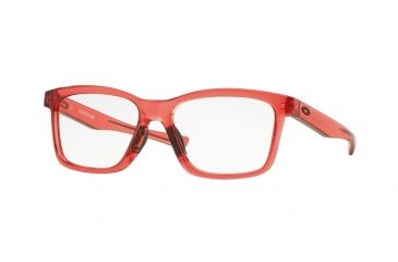 Image of Oakley FENCELINE OX8069 Single Vision Prescription Eyeglasses 806910-53 - Frosted Red Frame