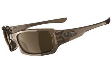 Image of Oakley Fives Squared Single Vision Prescription Sunglasses - Brown Smoke Frame 24-193
