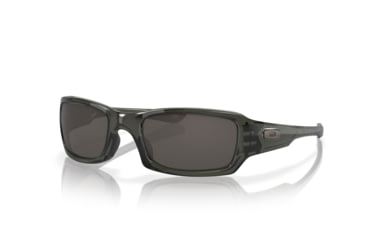 Image of Oakley Fives Squared Mens Sunglasses Grey Smoke Frame, Warm Grey Lens OO9238-05