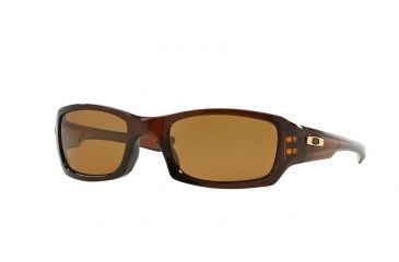 Image of Oakley FIVES SQUARED OO9238 Single Vision Prescription Sunglasses OO9238-923808-54 - Lens Diameter 54 mm, Frame Color Polished Rootbeer