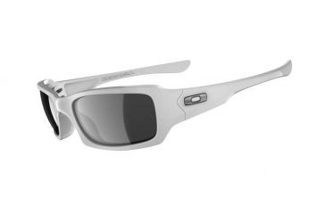 Image of Oakley Fives Squared Single Vision Prescription Sunglasses - Polished White Frame 03-443