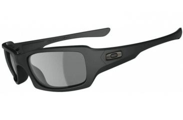 Image of Oakley Fives Squared Progressive Prescription Sunglasses, Matte Black Frame, OO9238-10PR