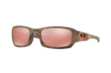 Image of Oakley FIVES SQUARED OO9238 Single Vision Prescription Sunglasses OO9238-923816-54 - Lens Diameter 54 mm, Frame Color Kings Woodland Camo